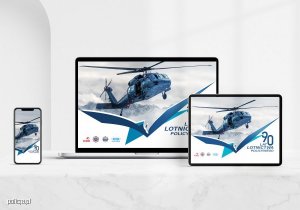 Na obrazie widać napis&quot; 90 lat lotnictwa policyjnego &quot;. Jest to tapeta do pobrania na telefon, tablet itp. Na obrazie widać helikopter policyjny a w tle góry