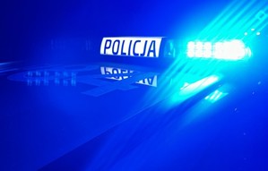 Na zdjęciu światła radiowozu