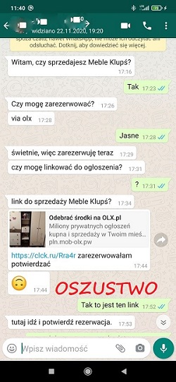 Uwaga Na Oszustwa Przy Pomocy Olx Whatsapp Oraz Vinted Aktualności Kpp Pleszew 4583